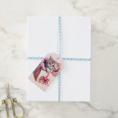 Schattige kitten in een doos Verjaardagscadeau Cadeaulabel (Met Touw)