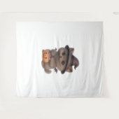 Schattige kitten in Halloween heksenkostuum met Pu Wandkleed (Voorkant (horizontaal))