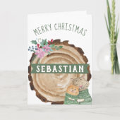 Schattige Kitten Katten Landelijk Kerstmis Feestdagen Kaart (Voorkant)