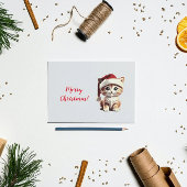 Schattige kitten met kerst Pet Briefkaart