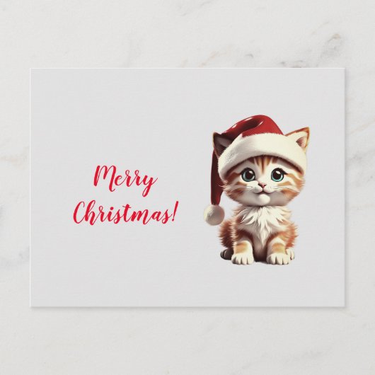 Schattige kitten met kerst Pet Briefkaart (Voorkant)