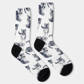 Schattige Kitten Pattern Sokken – Cadeau voor katt (Rechts)