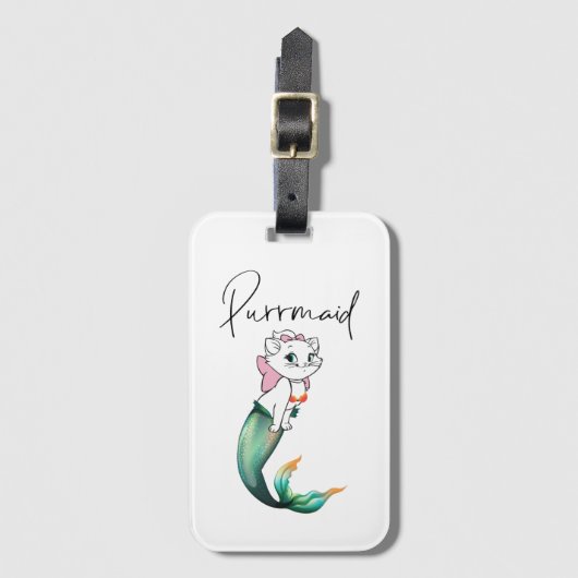 Schattige Kitten Purrmaid – Leuke Zeemeermin Cat D Bagagelabel (Voorkant (verticaal))