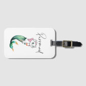Schattige Kitten Purrmaid – Leuke Zeemeermin Cat D Bagagelabel (Voorkant (horizontaal))