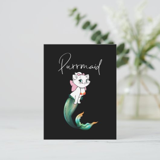 Schattige Kitten Purrmaid – Leuke Zeemeermin Cat D Briefkaart (Staand voorkant)