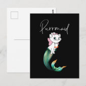 Schattige Kitten Purrmaid – Leuke Zeemeermin Cat D Briefkaart (Voorkant / Achterkant)