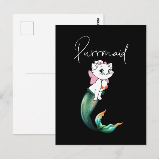 Schattige Kitten Purrmaid – Leuke Zeemeermin Cat D Briefkaart (Voorkant / Achterkant)