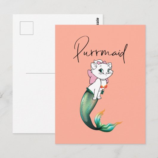 Schattige Kitten Purrmaid – Leuke Zeemeermin Cat D Briefkaart (Voorkant / Achterkant)