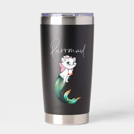 Schattige Kitten Purrmaid – Leuke Zeemeermin Cat D Geïsoleerde Drinkbeker (Voorkant)