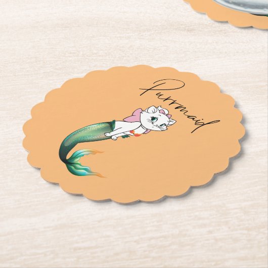 Schattige Kitten Purrmaid – Leuke Zeemeermin Cat D Kartonnen Onderzetters (Gekanteld)