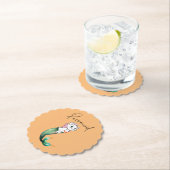 Schattige Kitten Purrmaid – Leuke Zeemeermin Cat D Kartonnen Onderzetters (Insitu)