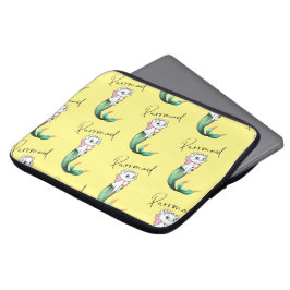 Schattige Kitten Purrmaid – Leuke Zeemeermin Cat D Laptop Sleeve