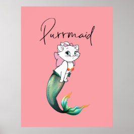 Schattige Kitten Purrmaid – Leuke Zeemeermin Cat D Poster