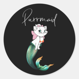 Schattige Kitten Purrmaid – Leuke Zeemeermin Cat D Ronde Sticker