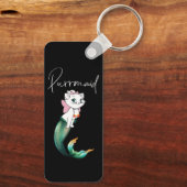 Schattige Kitten Purrmaid – Leuke Zeemeermin Cat D Sleutelhanger (Achterkant)