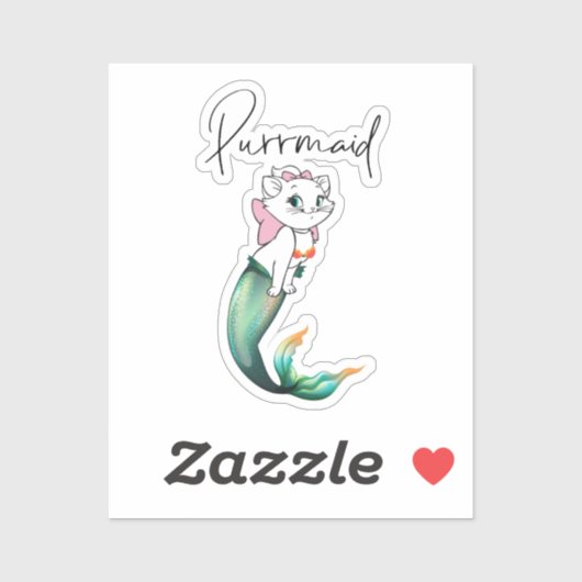 Schattige Kitten Purrmaid – Leuke Zeemeermin Cat D Sticker (Vel)