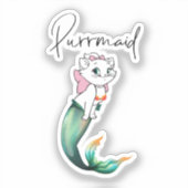 Schattige Kitten Purrmaid – Leuke Zeemeermin Cat D Sticker (Voorkant)