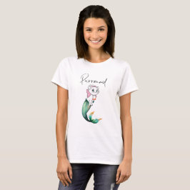 Schattige Kitten Purrmaid – Leuke Zeemeermin Cat D T-shirt