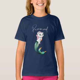 Schattige Kitten Purrmaid – Leuke Zeemeermin Cat D T-shirt