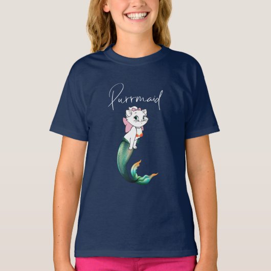 Schattige Kitten Purrmaid – Leuke Zeemeermin Cat D T-shirt (Voorkant)