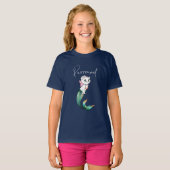 Schattige Kitten Purrmaid – Leuke Zeemeermin Cat D T-shirt (Voorkant volledig)