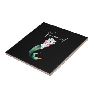 Schattige Kitten Purrmaid – Leuke Zeemeermin Cat D Tegeltje