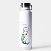 Schattige Kitten Purrmaid – Leuke Zeemeermin Cat D Waterfles (Achterkant)