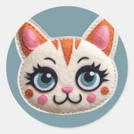 Schattige Kitten Ronde Sticker