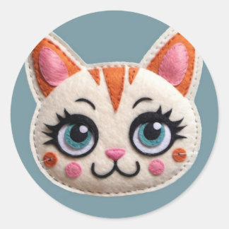 Schattige Kitten Ronde Sticker
