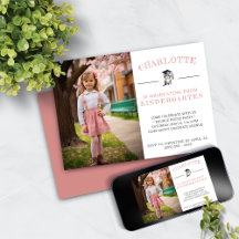 Schattige Kitten Roze Kleuterschool Afstuderen