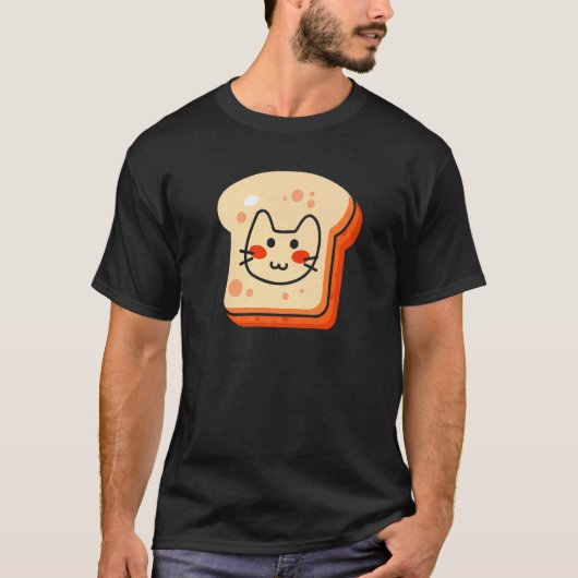 Schattige Kitten Sandwich Kat Eigenaar T-shirt (Voorkant)