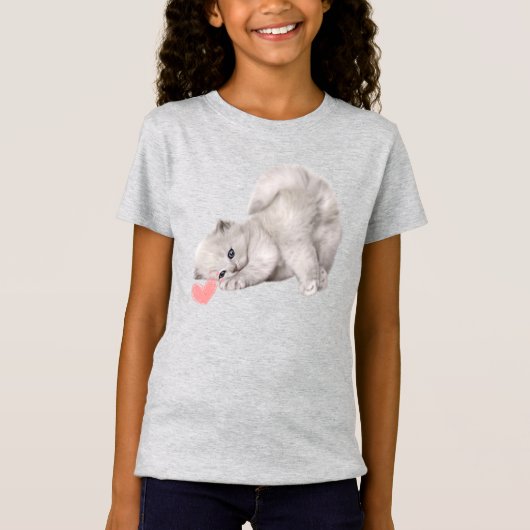 Schattige kitten spelen t-shirt (Voorkant)