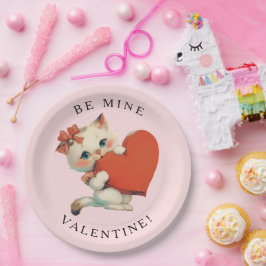 Schattige Kitten Vintage Wees Van Mijntje Valentij Papieren Bordje