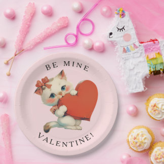 Schattige Kitten Vintage Wees Van Mijntje Valentij Papieren Bordje