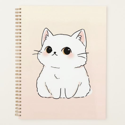 Schattige Kitten Weekly & Maandelijkse Planner (Voorkant)