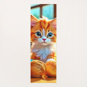 Schattige kittengaren yogamat (Achterkant)