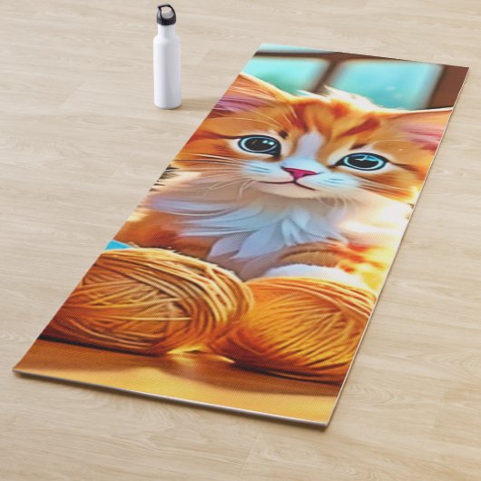 Schattige kittengaren yogamat (In situ)