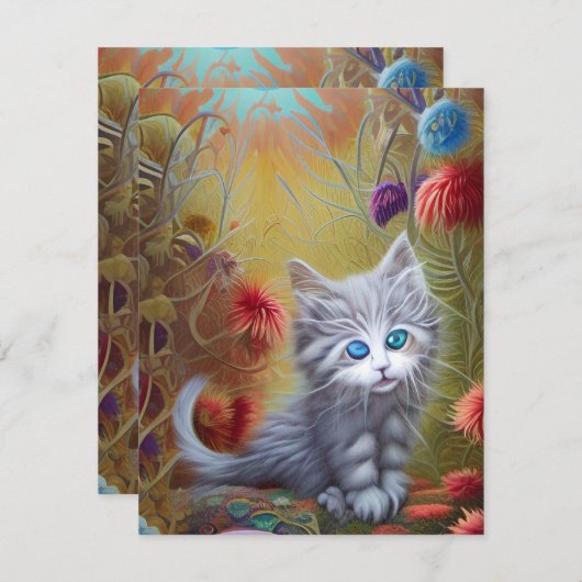 Schattige Kittens 2 Notitiekaartje (Voorkant / Achterkant)