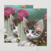 Schattige Kittens 4 Notitiekaartje (Voorkant / Achterkant)