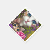 Schattige Kittens 8 Servet (Hoek)