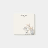 Schattige Kittens Cream Waterverf Animal Post-it® Notes (Voorkant)