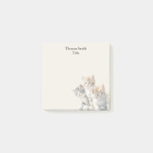 Schattige Kittens Cream Waterverf Animal