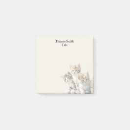 Schattige Kittens Cream Waterverf Animal Post-it® Notes