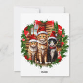 Schattige Kittens Feestdagenkaart (Achterkant)