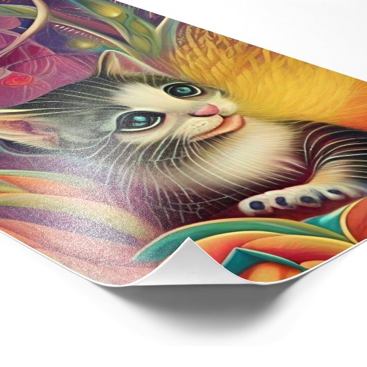 Schattige Kittens Foto Afdruk (Hoek)