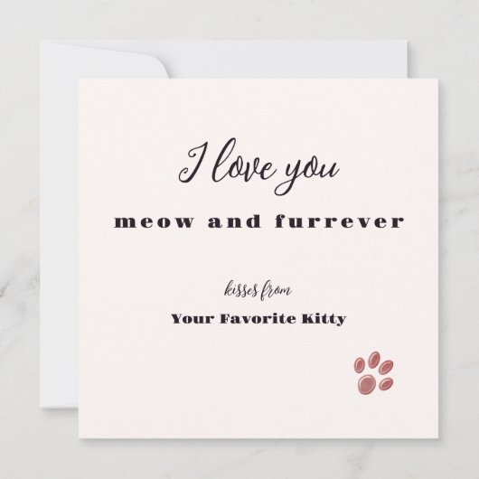 Schattige Kittens Happy Valentines Day Kaart (Achterkant)