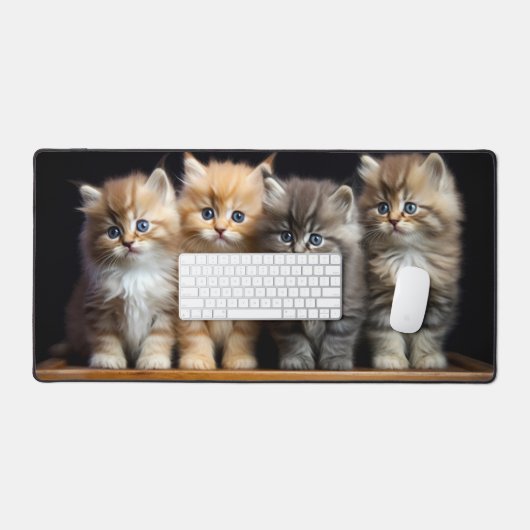 Schattige kittens harige Purry Friends Bureaumat (Keyboard & Muis)