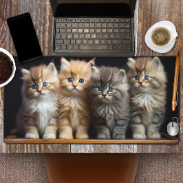 Schattige kittens harige Purry Friends Bureaumat