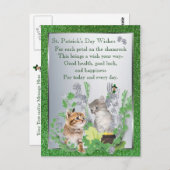 Schattige Kittens Health Luck Happiness Versie 2 Briefkaart (Voorkant / Achterkant)