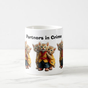 🐱 Schattige Kittens in bijpassende outfits - Scha Koffiemok